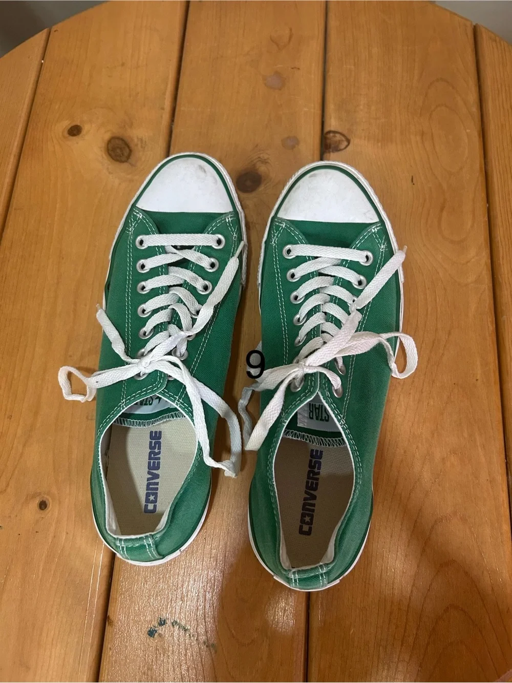 Converse Green Low Top Canvas Sneakers - Picture 2 of 5
